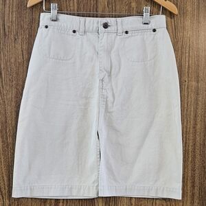 R.G. Browns White Denim Skirt – Front-Pocket High-Waist Jean Skirt, Size M